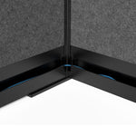 Luxor MW - 7070 - XWCGB - Workflow Modular Wall Room Divider System - Black Frame - 70
