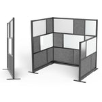Luxor MW - 7070 - XWCGB - Workflow Modular Wall Room Divider System - Black Frame - 70