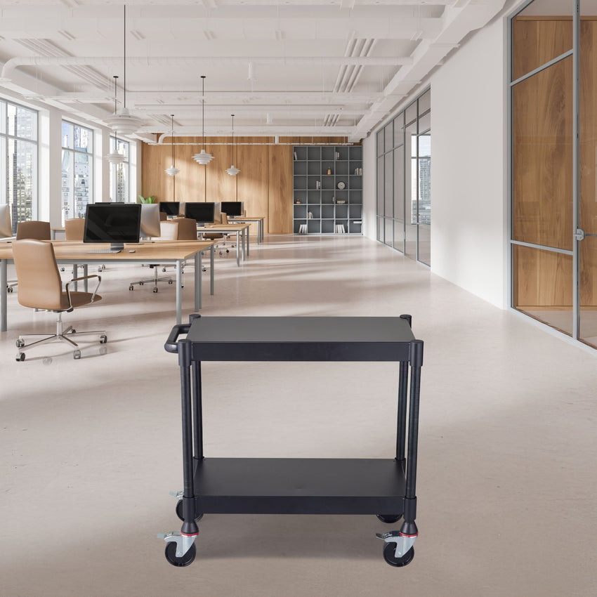 Luxor MightyHaul 24" Heavy-Duty Utility Cart, 2 Shelves (UCMT010) - SchoolOutlet