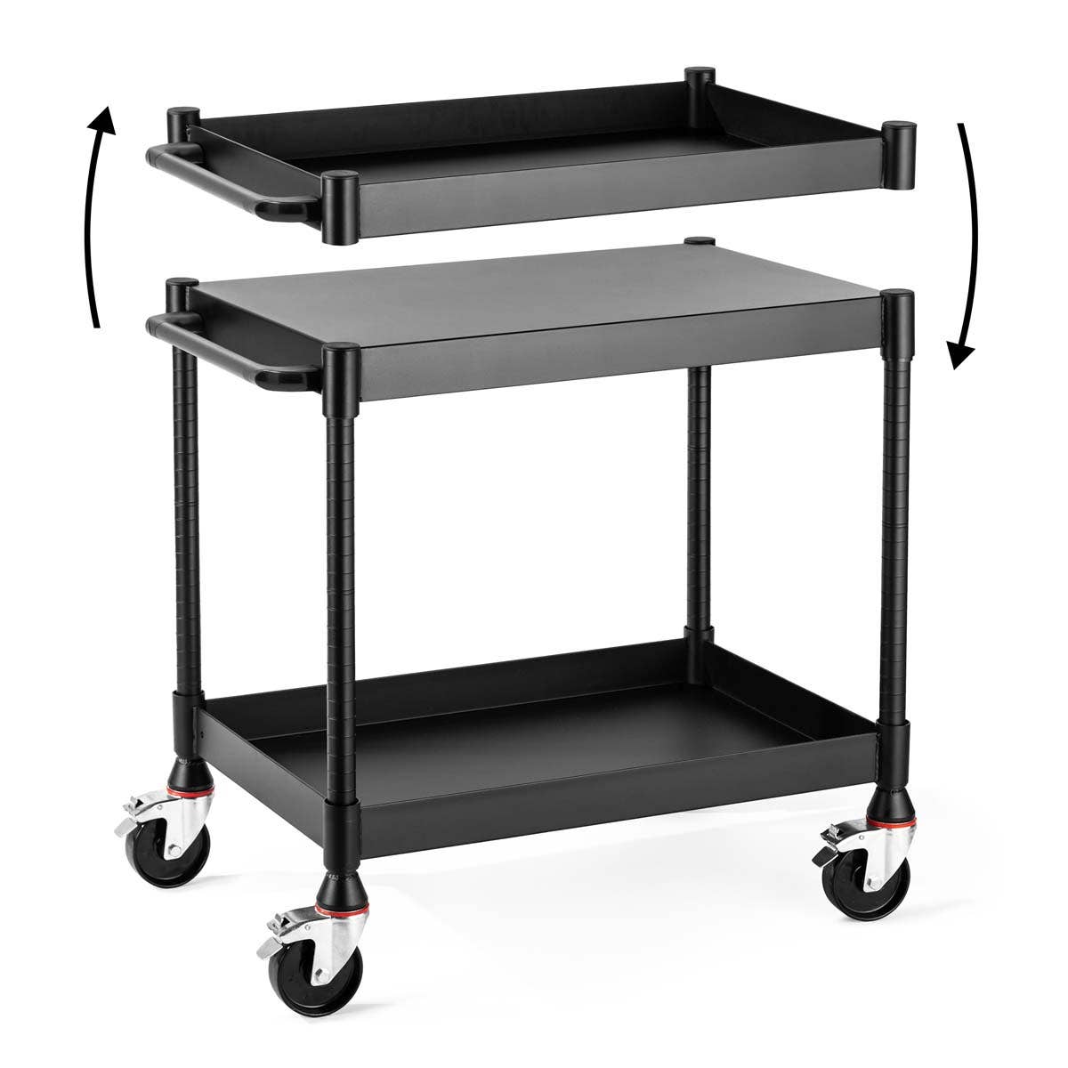 Luxor MightyHaul 24" Heavy - Duty Utility Cart, 2 Shelves (UCMT010) - SchoolOutlet