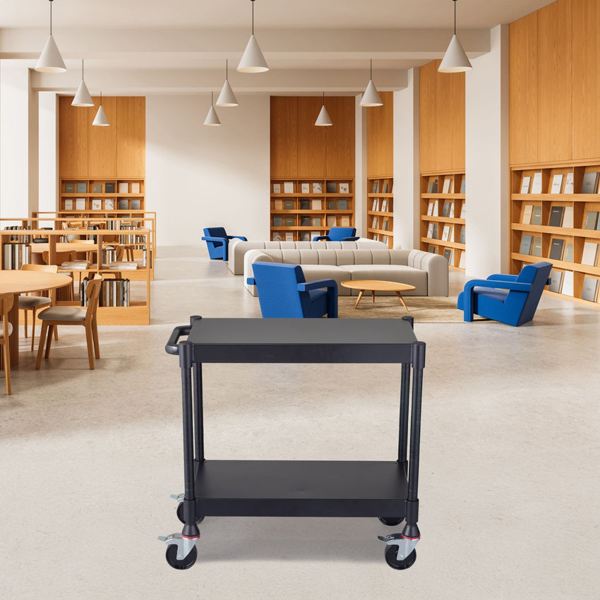 Luxor MightyHaul 24" Heavy-Duty Utility Cart, 2 Shelves (UCMT010) - SchoolOutlet