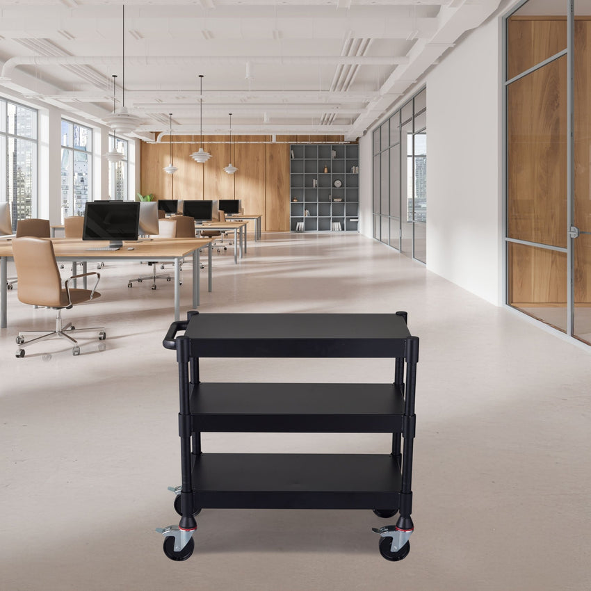 Luxor MightyHaul 24" Heavy-Duty Utility Cart, 3 Shelves (UCMT011) - SchoolOutlet
