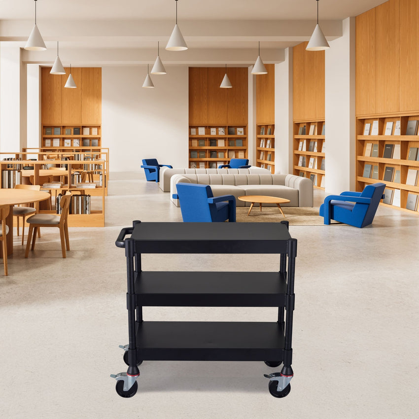 Luxor MightyHaul 24" Heavy-Duty Utility Cart, 3 Shelves (UCMT011) - SchoolOutlet