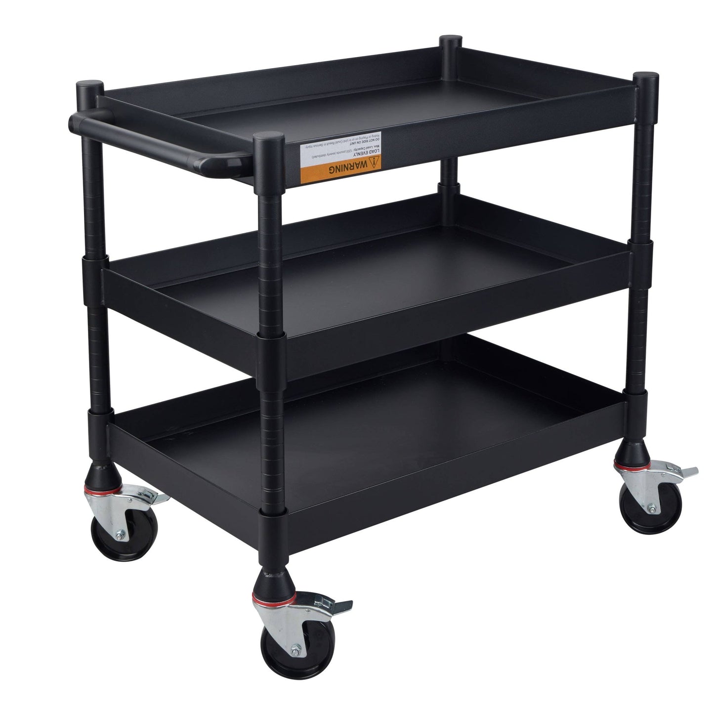 Luxor MightyHaul 24" Heavy-Duty Utility Cart, 3 Shelves (UCMT011) - SchoolOutlet