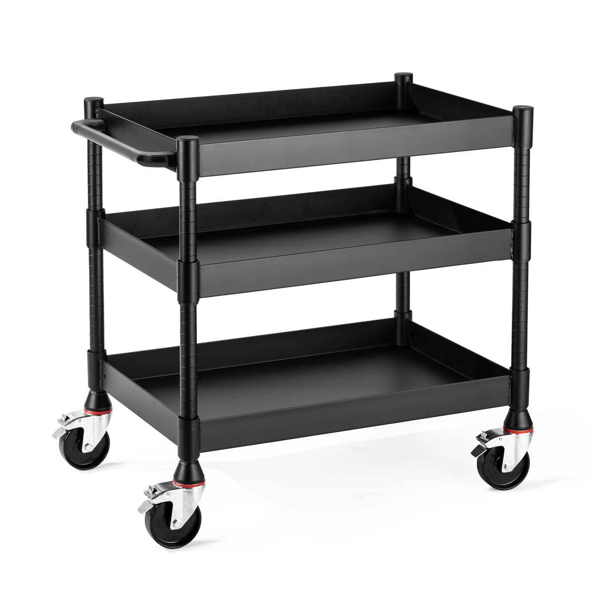 Luxor MightyHaul 24" Heavy - Duty Utility Cart, 3 Shelves (UCMT011) - SchoolOutlet