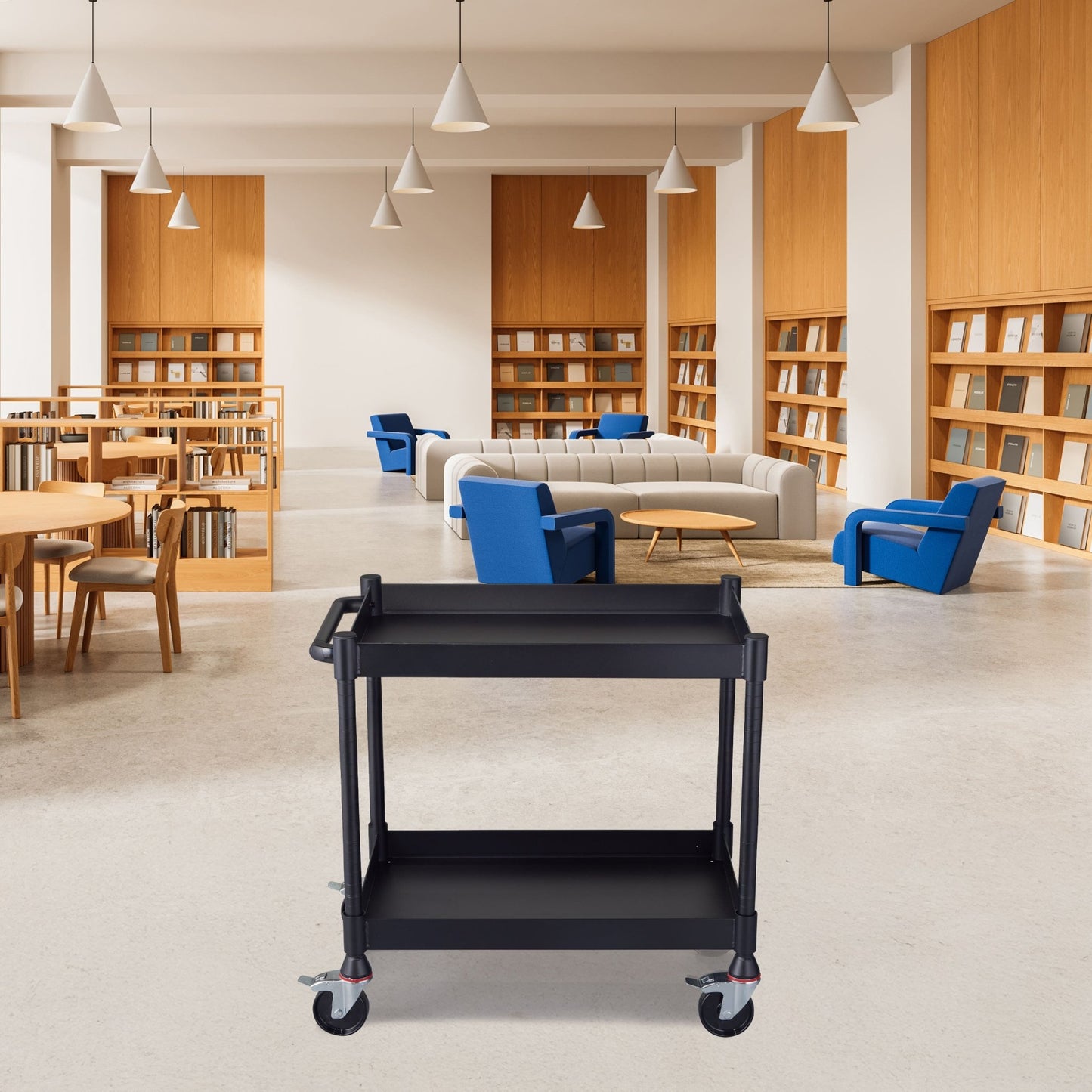 Luxor MightyHaul 18" Heavy-Duty Utility Cart, 2 Shelves (UCMT012) - SchoolOutlet