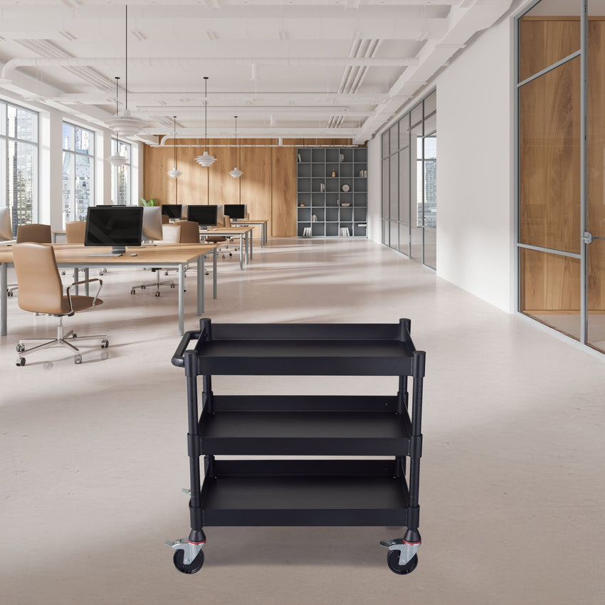 Luxor MightyHaul 18" Heavy-Duty Utility Cart, 3 Shelves (UCMT013) - SchoolOutlet