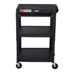 Luxor UCMT1KB Adjustable-Height Steel Utility Cart - Pullout Keyboard Tray - SchoolOutlet