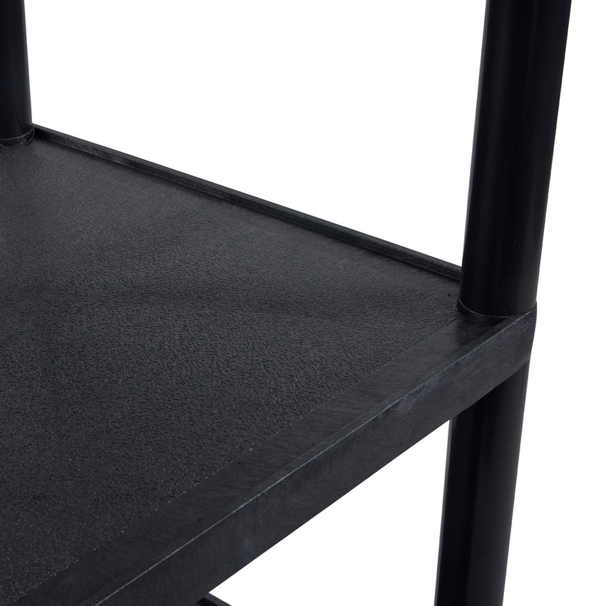 Luxor UCPL2-B 42"H Utility Cart - Three Shelves, Black - SchoolOutlet