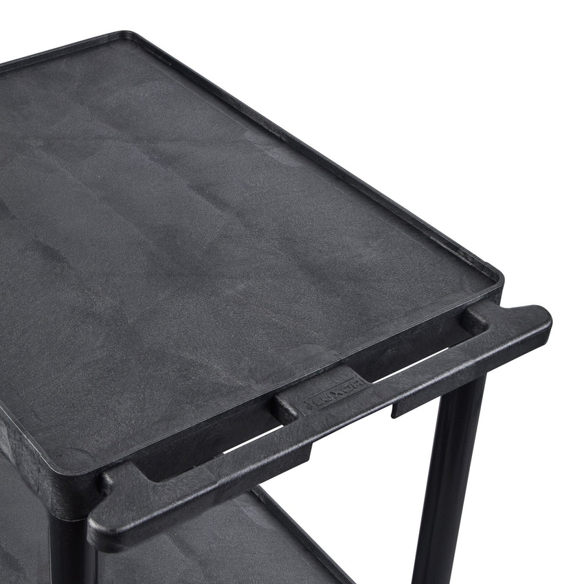 Luxor UCPL2-B 42"H Utility Cart - Three Shelves, Black - SchoolOutlet