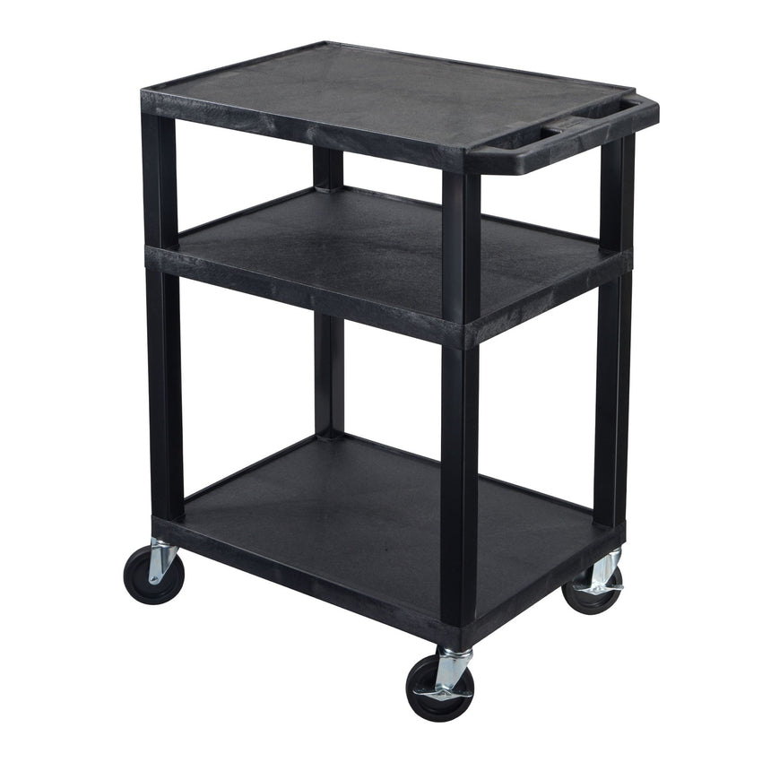 Luxor Tuffy 34" Open Shelf AV Cart with Legs (Luxor LUX-WT34E) - SchoolOutlet