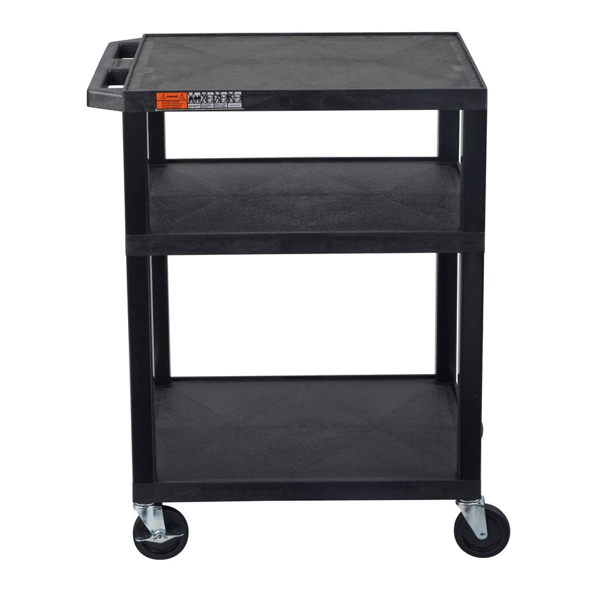 Luxor Tuffy 34" Open Shelf AV Cart with Legs (Luxor LUX-WT34E) - SchoolOutlet