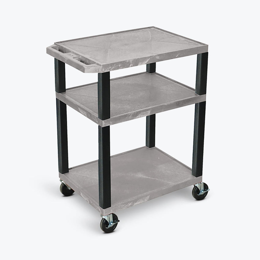 Luxor Tuffy 34" Open Shelf AV Cart with Legs (Luxor LUX-WT34E) - SchoolOutlet