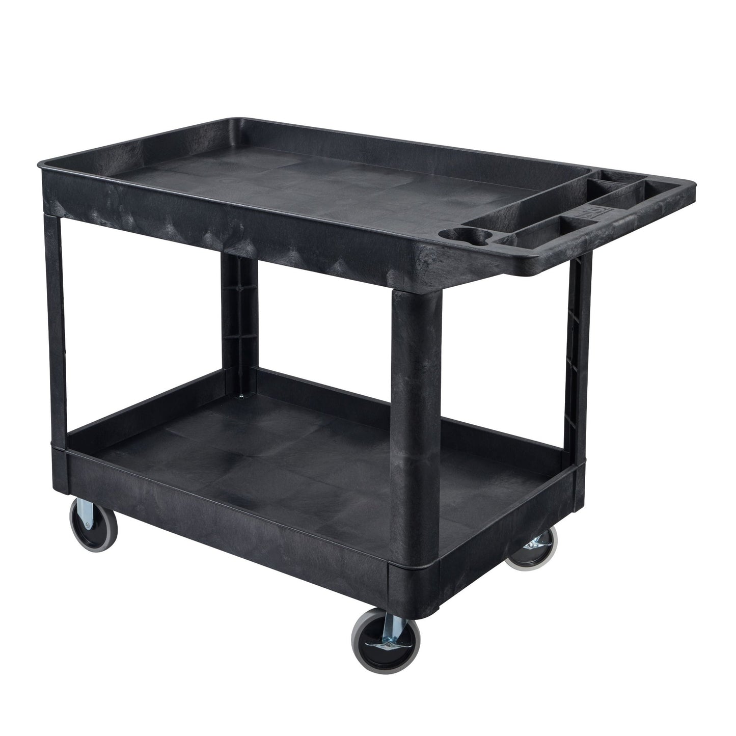 Luxor XLC11-B - Two-Shelf Heavy-Duty Utility Cart (LUX-XLC11-B) - SchoolOutlet