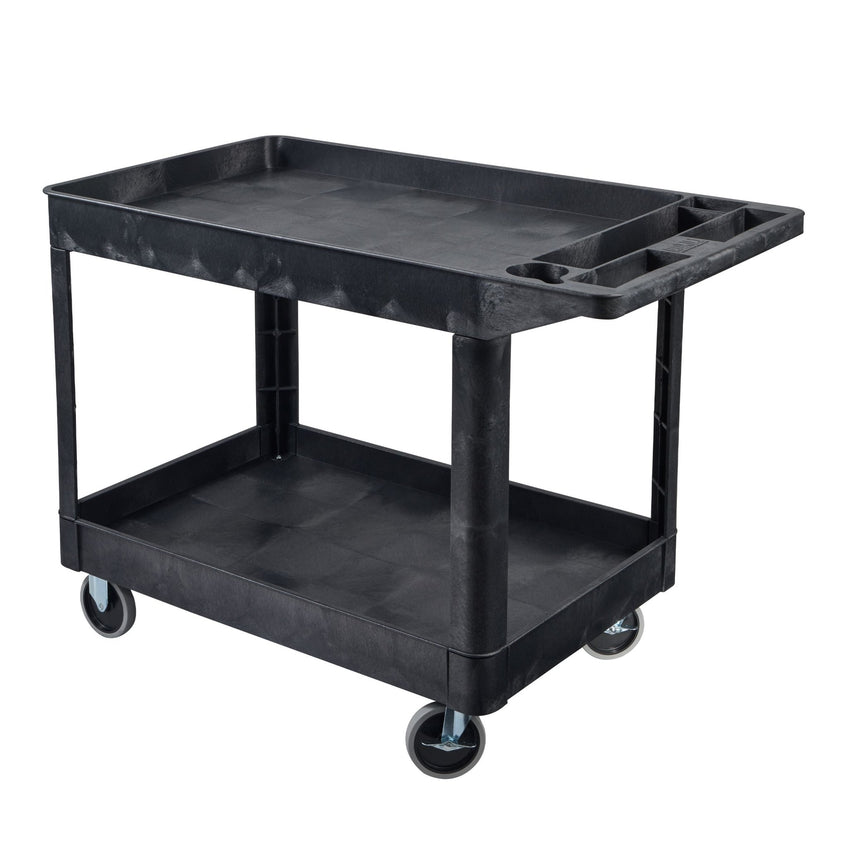 Luxor XLC11-B - Two-Shelf Heavy-Duty Utility Cart (LUX-XLC11-B) - SchoolOutlet