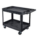 Luxor XLC11-B - Two-Shelf Heavy-Duty Utility Cart (LUX-XLC11-B) - SchoolOutlet