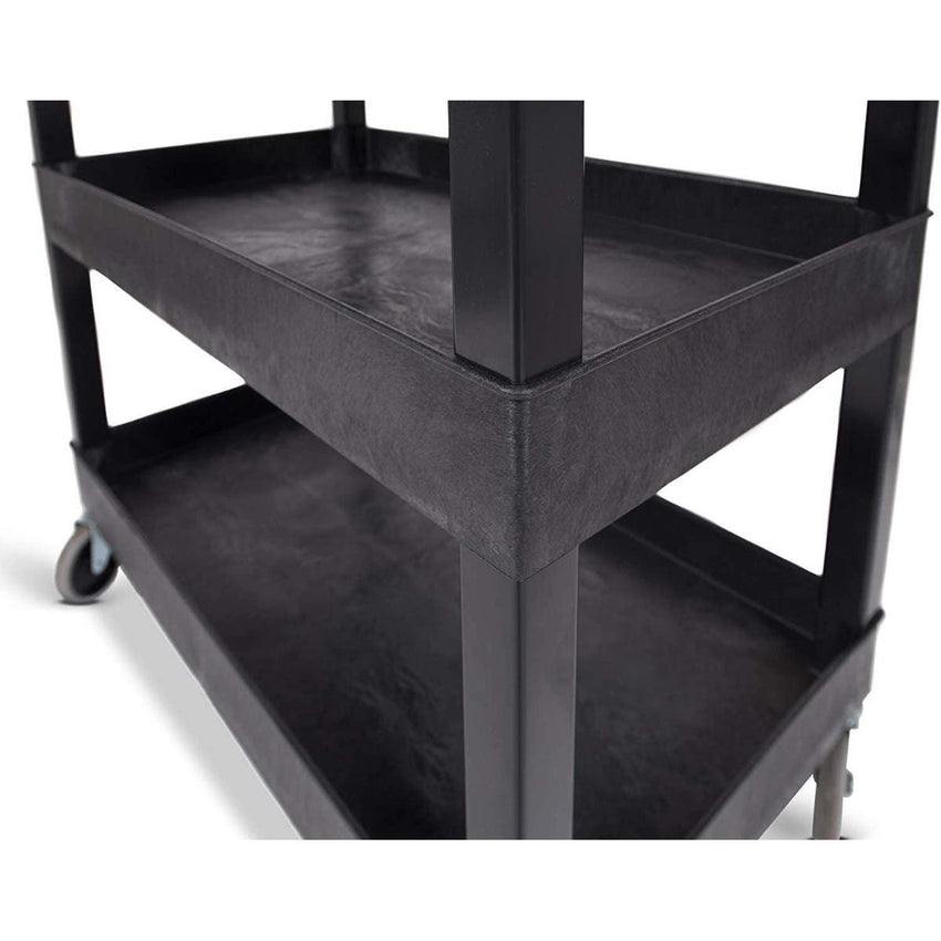 Luxor XLC11-B - Two-Shelf Heavy-Duty Utility Cart (LUX-XLC11-B) - SchoolOutlet