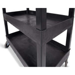 Luxor XLC11-B - Two-Shelf Heavy-Duty Utility Cart (LUX-XLC11-B) - SchoolOutlet