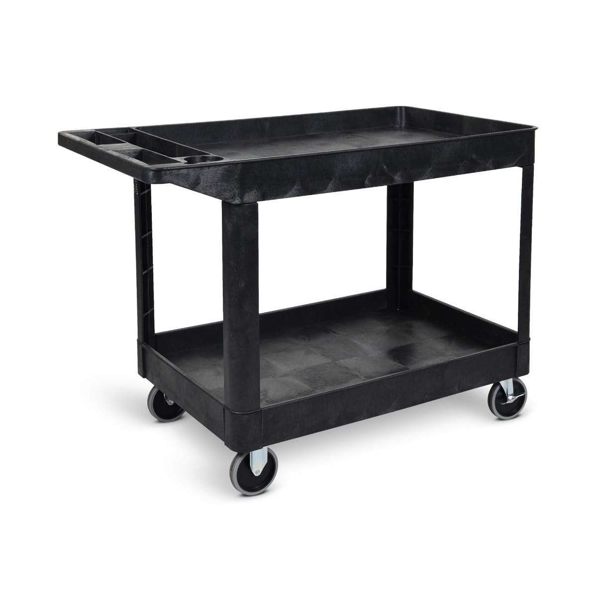 Luxor XLC11-B - Two-Shelf Heavy-Duty Utility Cart (LUX-XLC11-B) - SchoolOutlet
