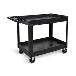 Luxor XLC11-B - Two-Shelf Heavy-Duty Utility Cart (LUX-XLC11-B)