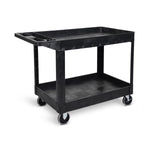 Luxor XLC11-B - Two-Shelf Heavy-Duty Utility Cart (LUX-XLC11-B) - SchoolOutlet