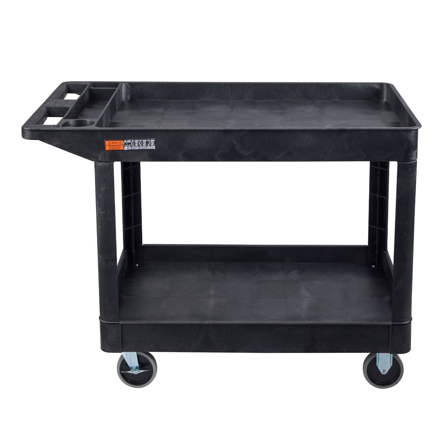 Luxor XLC11-B - Two-Shelf Heavy-Duty Utility Cart (LUX-XLC11-B) - SchoolOutlet