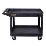 Luxor XLC11-B - Two-Shelf Heavy-Duty Utility Cart (LUX-XLC11-B) - SchoolOutlet