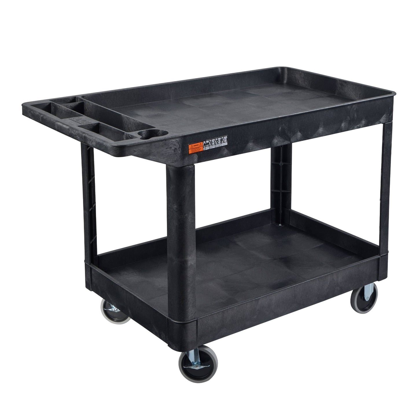 Luxor XLC11-B - Two-Shelf Heavy-Duty Utility Cart (LUX-XLC11-B) - SchoolOutlet