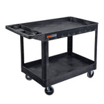 Luxor XLC11-B - Two-Shelf Heavy-Duty Utility Cart (LUX-XLC11-B) - SchoolOutlet