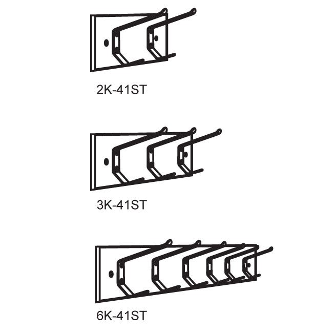 Magnuson Stainless Steel 3 - Hook Wall Rack 18"W (MAG - 3K - 41ST) - SchoolOutlet