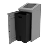 Magnuson A - TRO - 1818L 42 - Gallon Angled Top Painted Steel Waste Receptacle with Front Access Door and Internal Rigid Liner (MAG - A - TRO - 1818L) - SchoolOutlet
