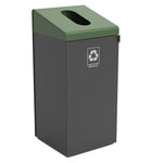 Magnuson A - TRO - 1818L 42 - Gallon Angled Top Painted Steel Waste Receptacle with Front Access Door and Internal Rigid Liner (MAG - A - TRO - 1818L) - SchoolOutlet