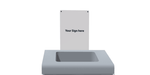 Magnuson A - TRO - ACR Painted Steel and Acrylic Signage Holder for Trosa Angled - Top Receptacles (MAG - A - TRO - ACR) - SchoolOutlet