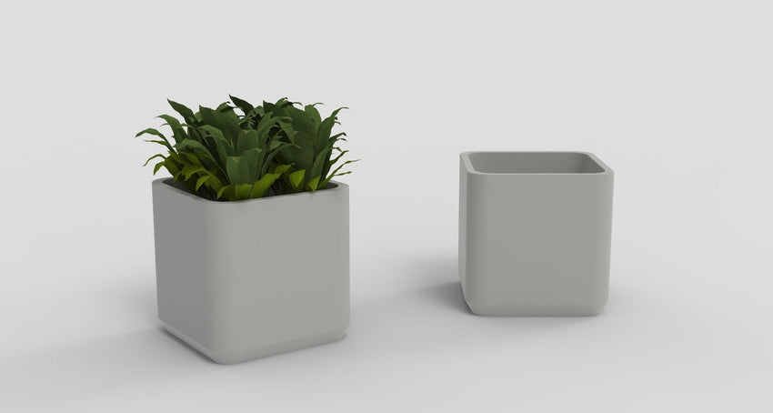 Magnuson BOD - P - 01 High - Performance Cast Concrete Indoor/Outdoor Planter with Drainage (MAG - BOD - P - 01 - XXX) - SchoolOutlet