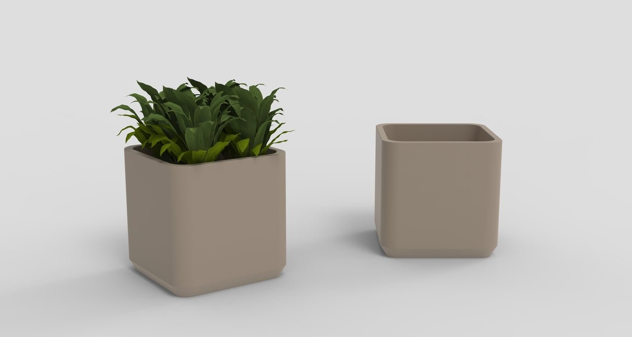 Magnuson BOD - P - 01CM Custom Color High - Performance Cast Concrete Planter with Drainage (MOQ 5) (MAG - BOD - P - 01CM) - SchoolOutlet