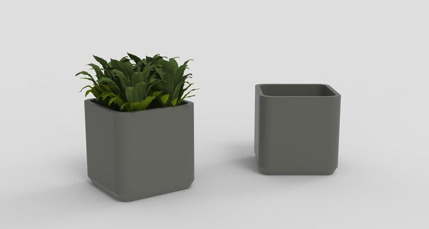 Magnuson BOD - P - 01CM Custom Color High - Performance Cast Concrete Planter with Drainage (MOQ 5) (MAG - BOD - P - 01CM) - SchoolOutlet