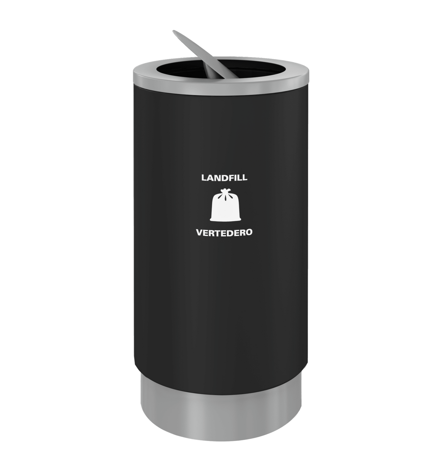 Magnuson Front Opening Round Waste Receptacle 19 - Gallon Body with Internal Rigid Liner and Counterbalanced Swing Lid (MAG - CIRKEL - 03L) - SchoolOutlet