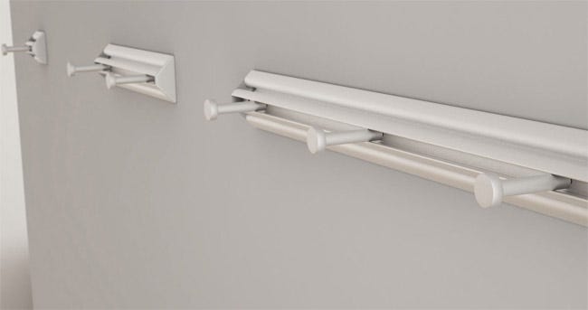 Magnuson Anodized Aluminum 3 - Hook Rail (MAG - CLIMB - 30) - SchoolOutlet