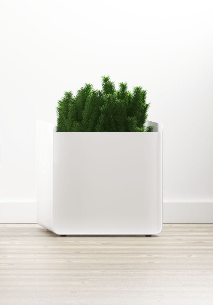 Magnuson CREPE - S Square Aluminum Indoor/Outdoor Planter with Internal Flower Pot and Water Saucer (MAG - CREPE - S - XXX) - SchoolOutlet