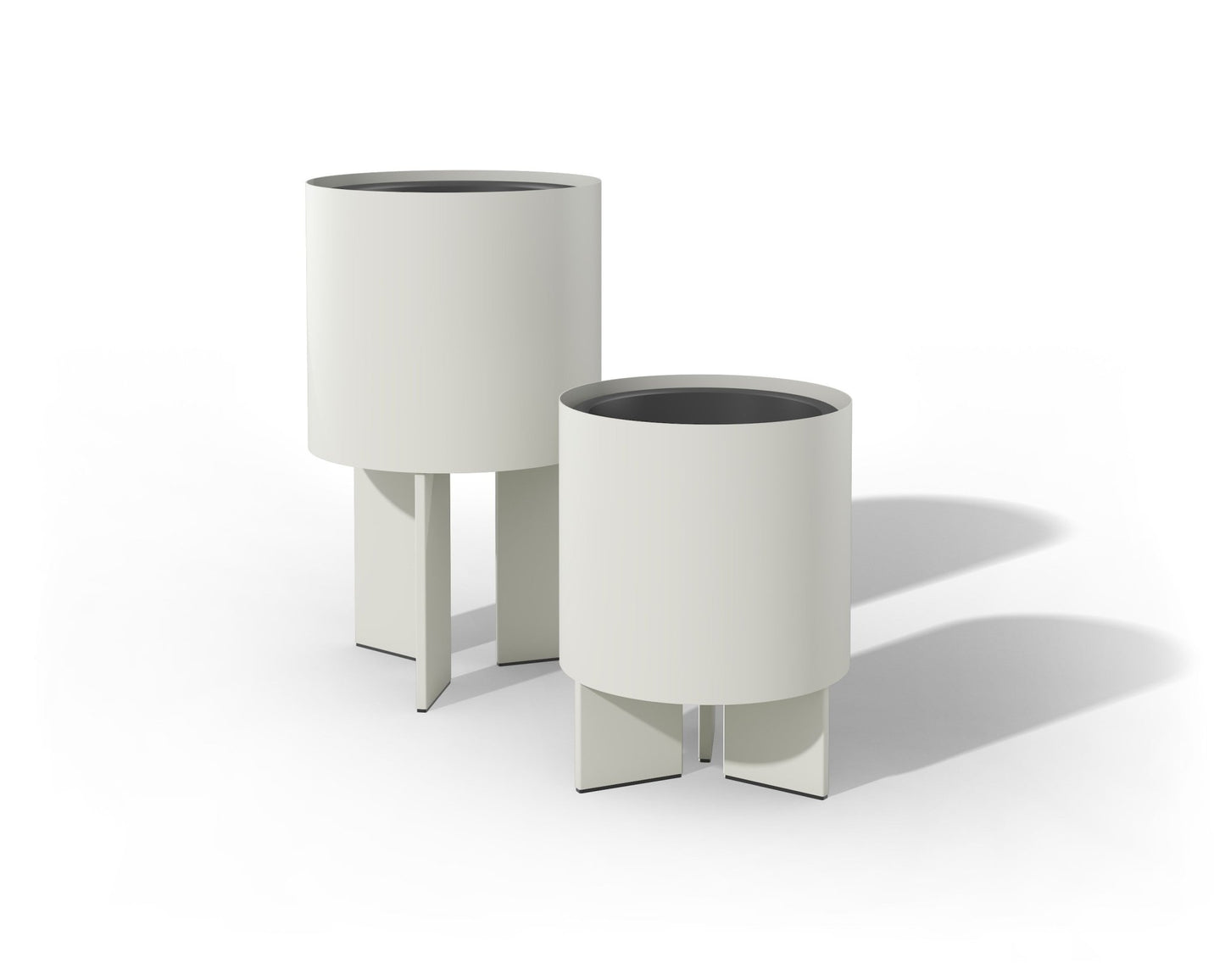 Magnuson CROMA - S Round Aluminum Indoor/Outdoor Planter with Three Supporting Legs and Integrated Drip Tray (MAG - CROMA - S - XXX) - SchoolOutlet