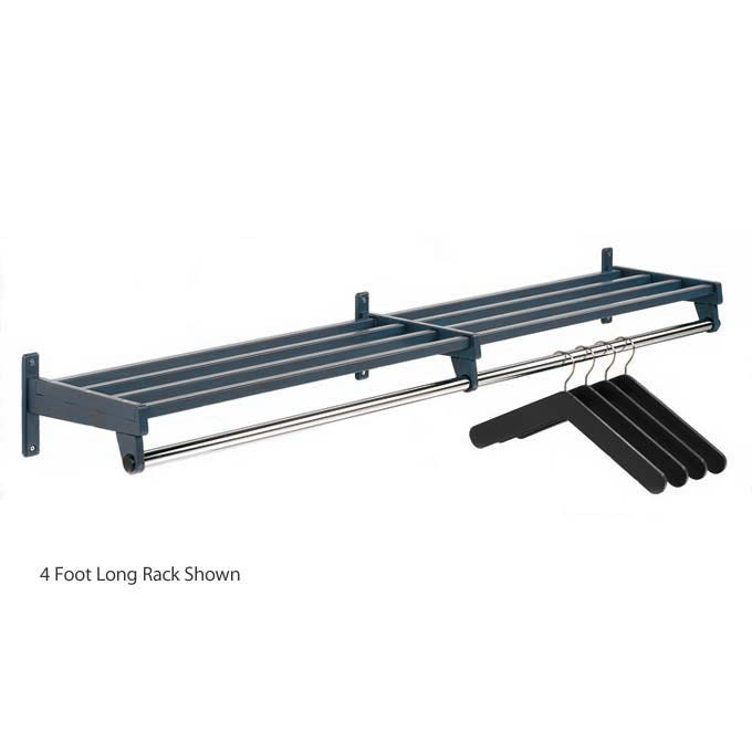 Magnuson 72" All - Steel Wall - Mounted Hanger Style Rack 72"W x 11.5"D x 6.5"H (MAG - DS - 6H) - SchoolOutlet