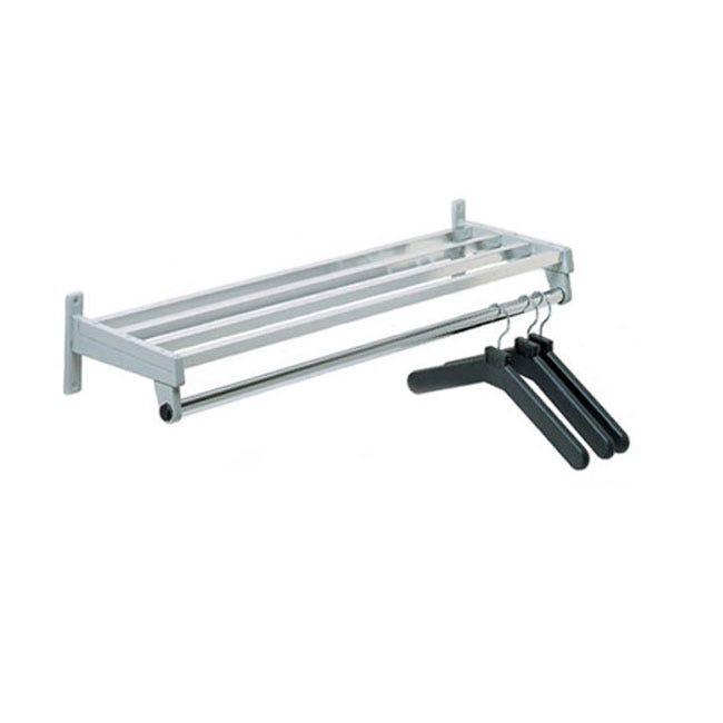 Magnuson 72" Anodized Aluminum & Steel Wall - Mounted Hanger Rack 72"W x 11.5"D x 6.5"H (MAG - DS - 6HA) - SchoolOutlet