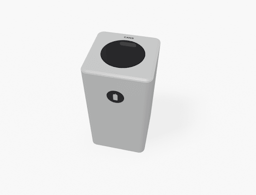 Magnuson Dunk - 1 10 - Gallon Modern Designer Waste Receptacle with Textured Steel Body and Precision Lid (MAG - DUNK - 1 - XXX) - SchoolOutlet