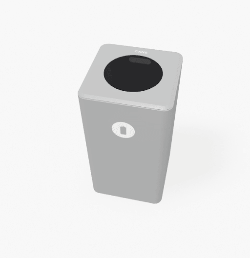 Magnuson Dunk - 1 10 - Gallon Modern Designer Waste Receptacle with Textured Steel Body and Precision Lid (MAG - DUNK - 1 - XXX) - SchoolOutlet