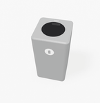 Magnuson Dunk - 1 10 - Gallon Modern Designer Waste Receptacle with Textured Steel Body and Precision Lid (MAG - DUNK - 1 - XXX) - SchoolOutlet