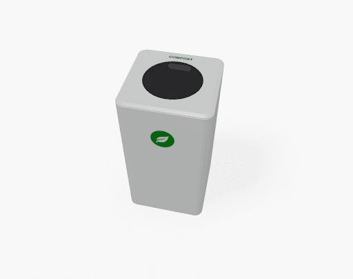 Magnuson Dunk - 1 10 - Gallon Modern Designer Waste Receptacle with Textured Steel Body and Precision Lid (MAG - DUNK - 1 - XXX) - SchoolOutlet