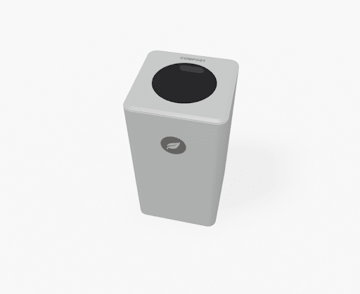 Magnuson Dunk - 1 10 - Gallon Modern Designer Waste Receptacle with Textured Steel Body and Precision Lid (MAG - DUNK - 1 - XXX) - SchoolOutlet