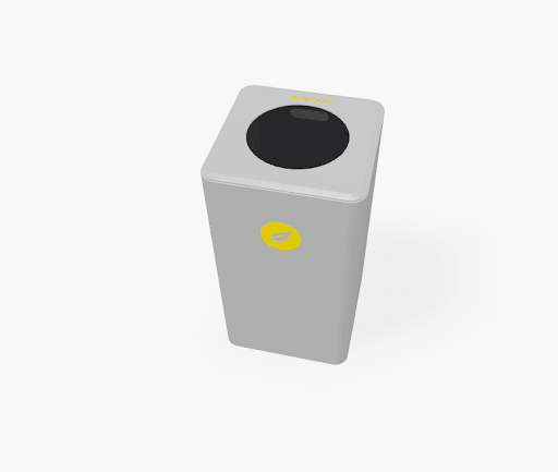Magnuson Dunk - 1 10 - Gallon Modern Designer Waste Receptacle with Textured Steel Body and Precision Lid (MAG - DUNK - 1 - XXX) - SchoolOutlet