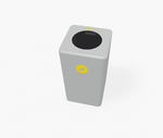 Magnuson Dunk - 1 10 - Gallon Modern Designer Waste Receptacle with Textured Steel Body and Precision Lid (MAG - DUNK - 1 - XXX) - SchoolOutlet