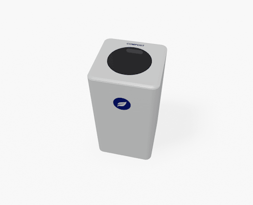 Magnuson Dunk - 1 10 - Gallon Modern Designer Waste Receptacle with Textured Steel Body and Precision Lid (MAG - DUNK - 1 - XXX) - SchoolOutlet